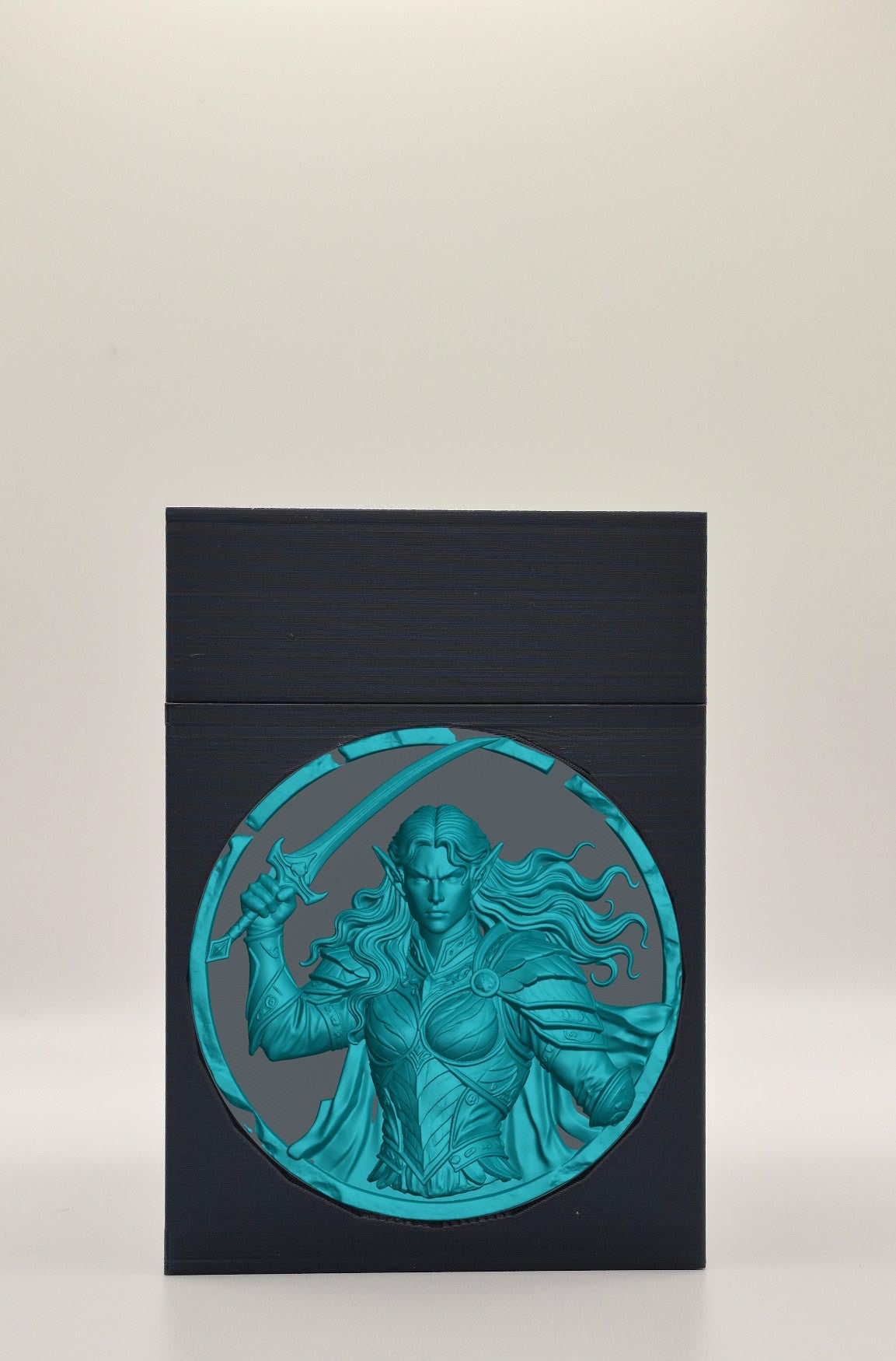 Elvish Warrior Card Box — Black