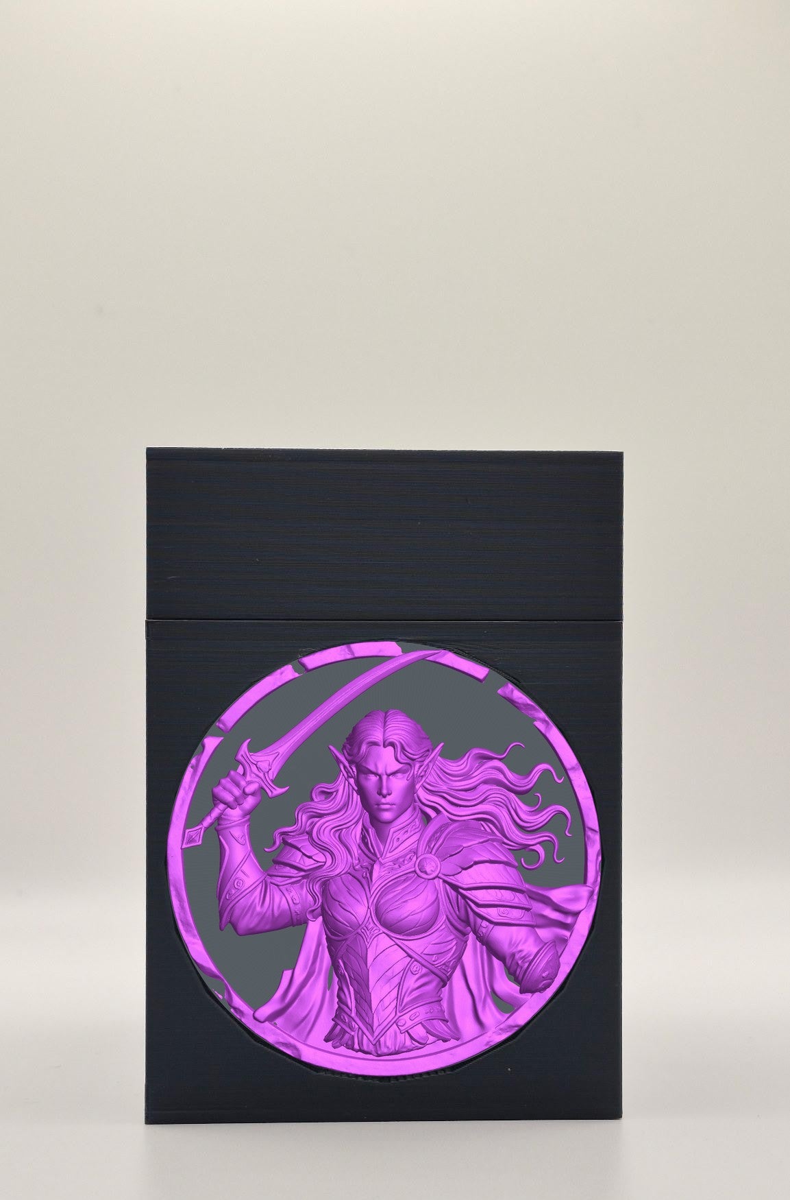 Elvish Warrior Card Box — Black