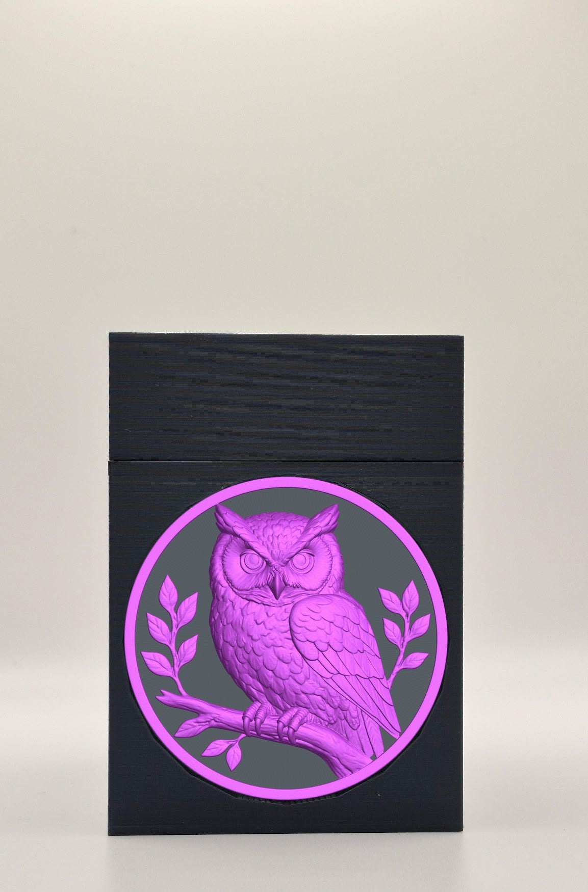 Owl Card Box — Black