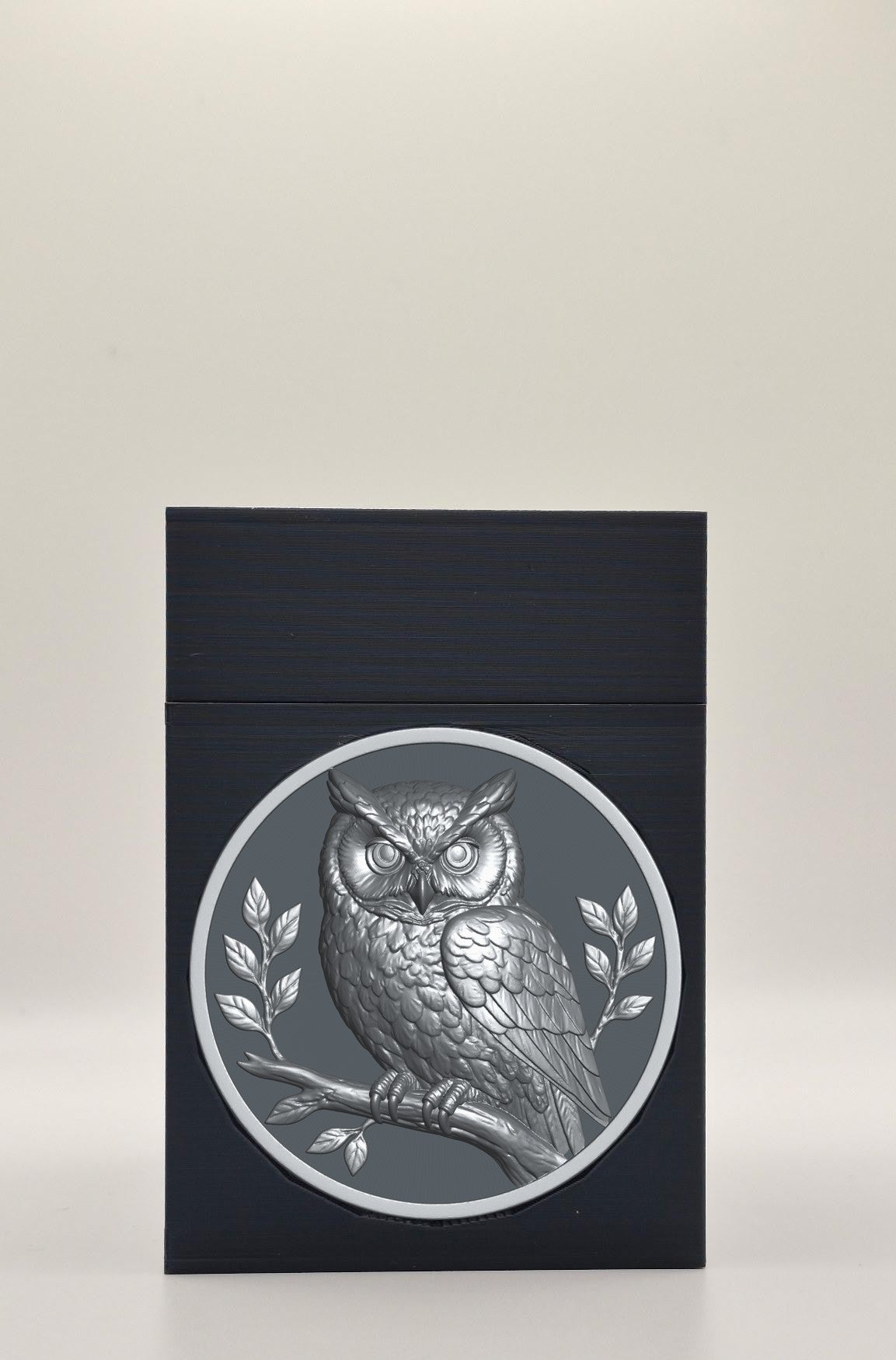 Owl Card Box — Black