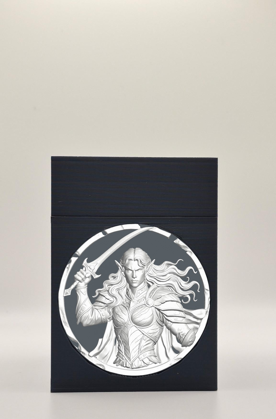 Elvish Warrior Card Box — Black