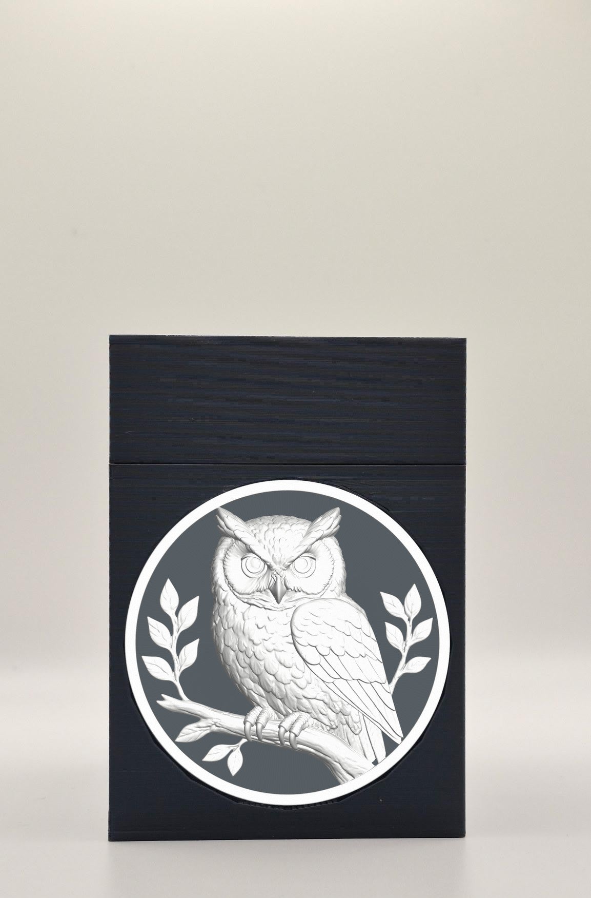 Owl Card Box — Black