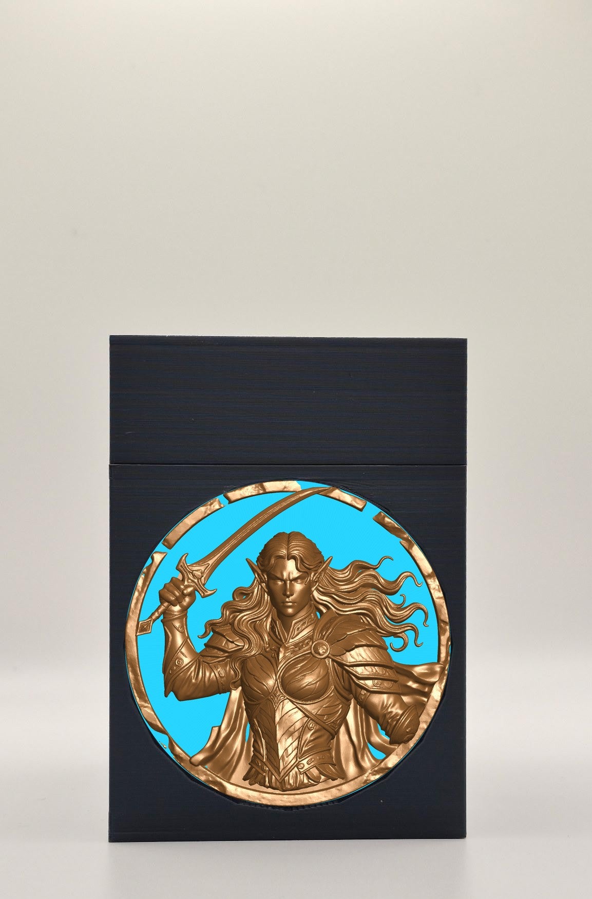Elvish Warrior Card Box — Black