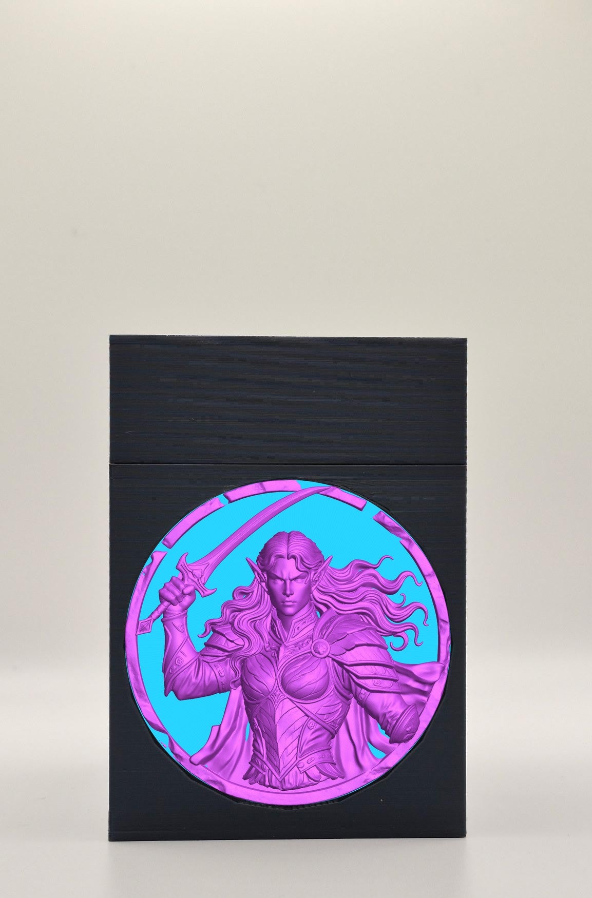 Elvish Warrior Card Box — Black