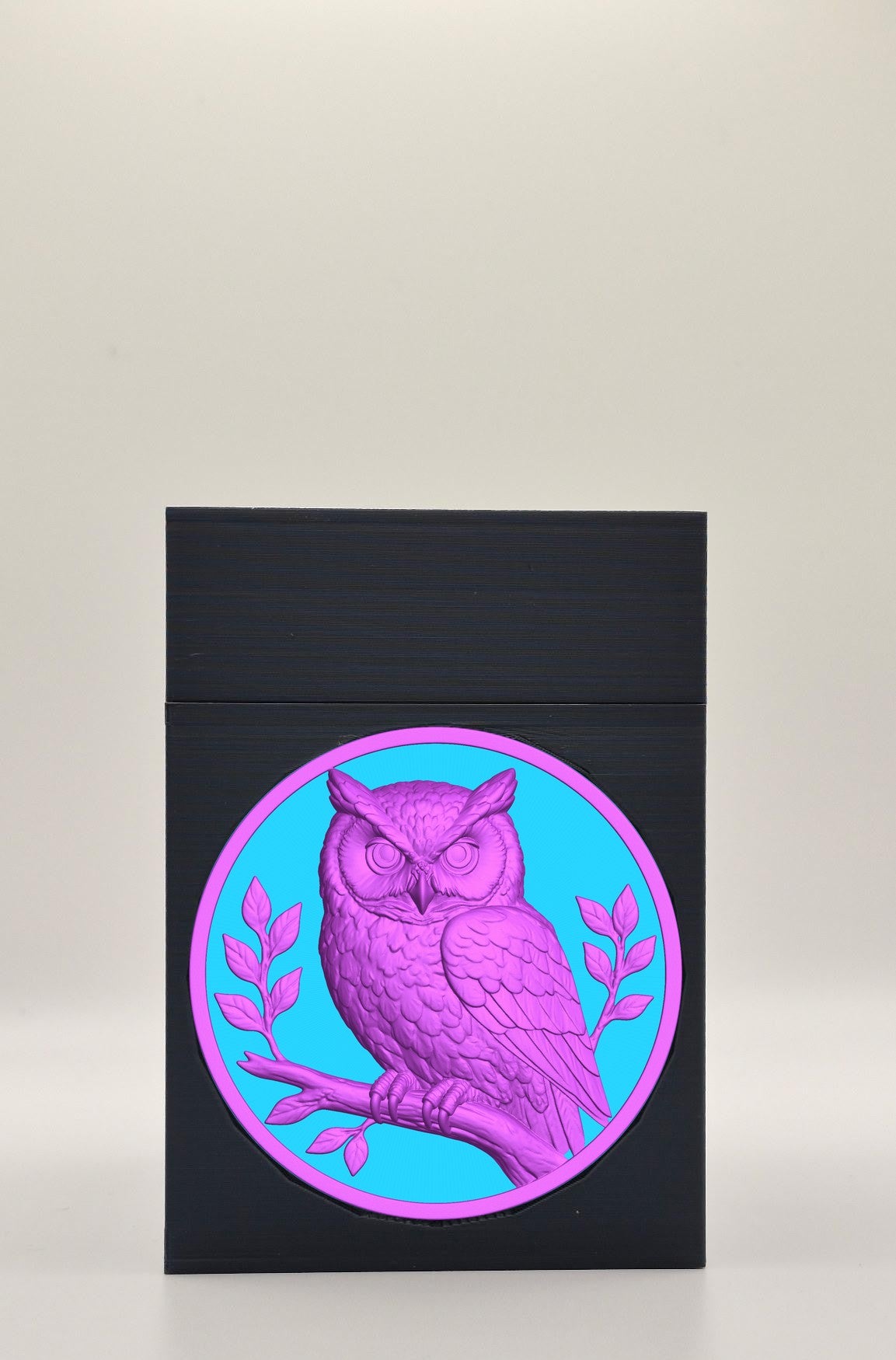 Owl Card Box — Black
