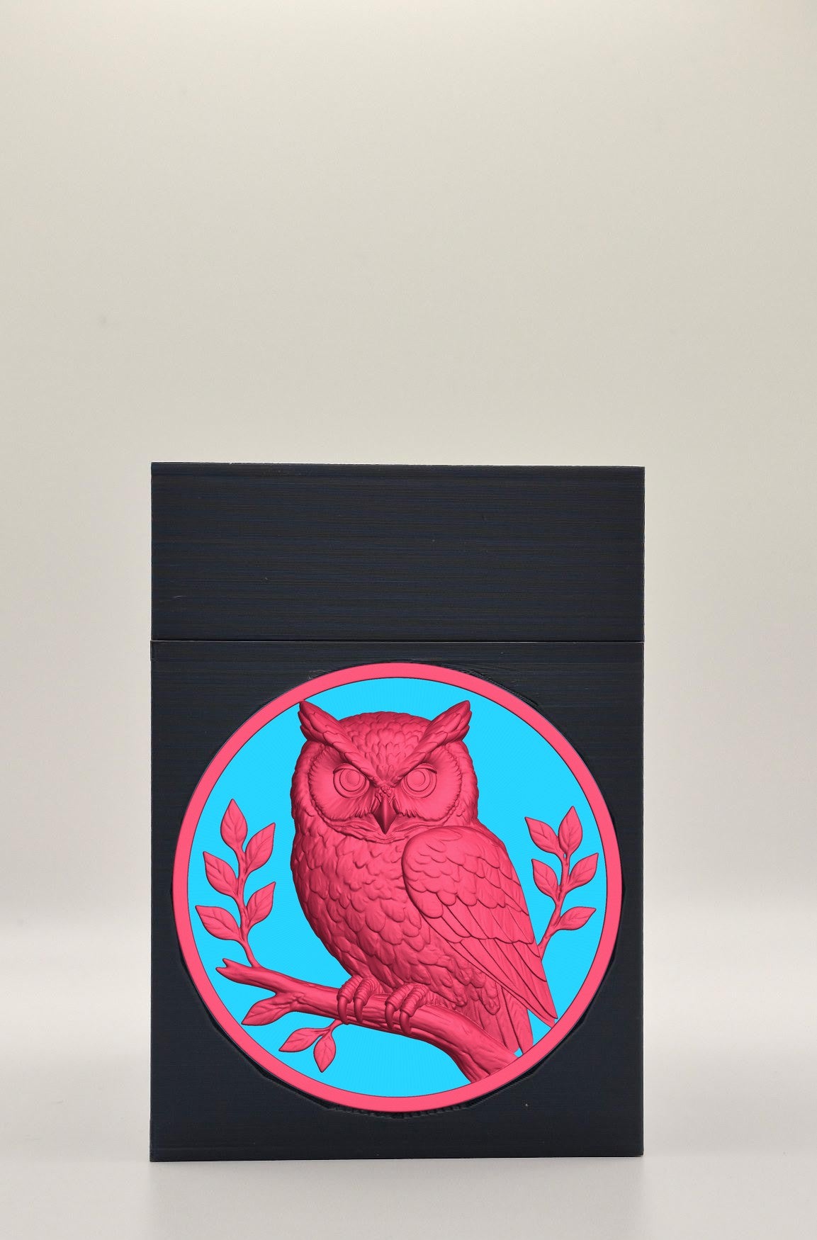 Owl Card Box — Black