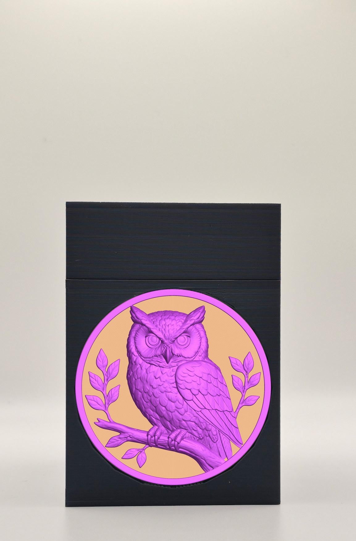 Owl Card Box — Black
