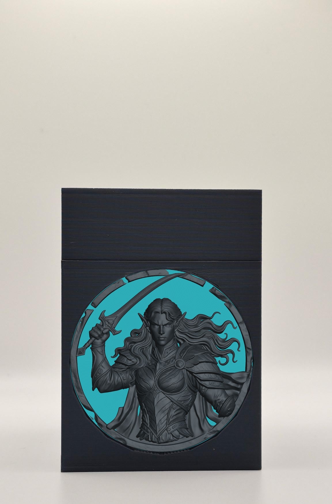 Elvish Warrior Card Box — Black