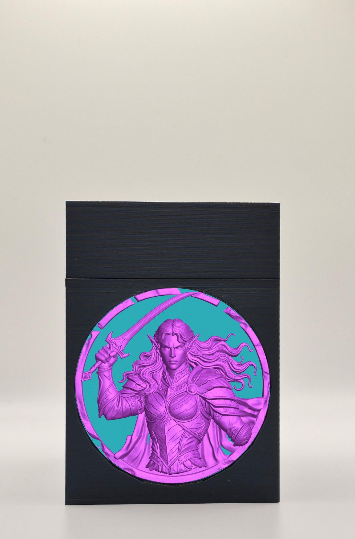 Elvish Warrior Card Box — Black