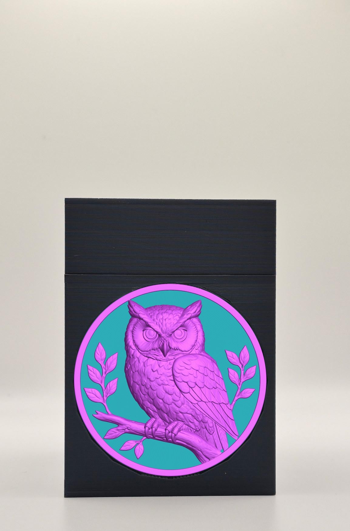 Owl Card Box — Black