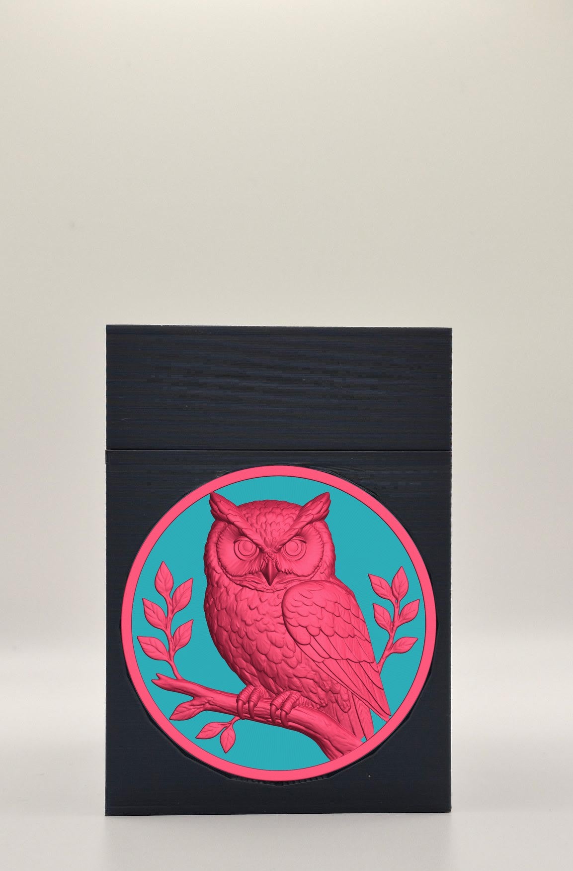 Owl Card Box — Black