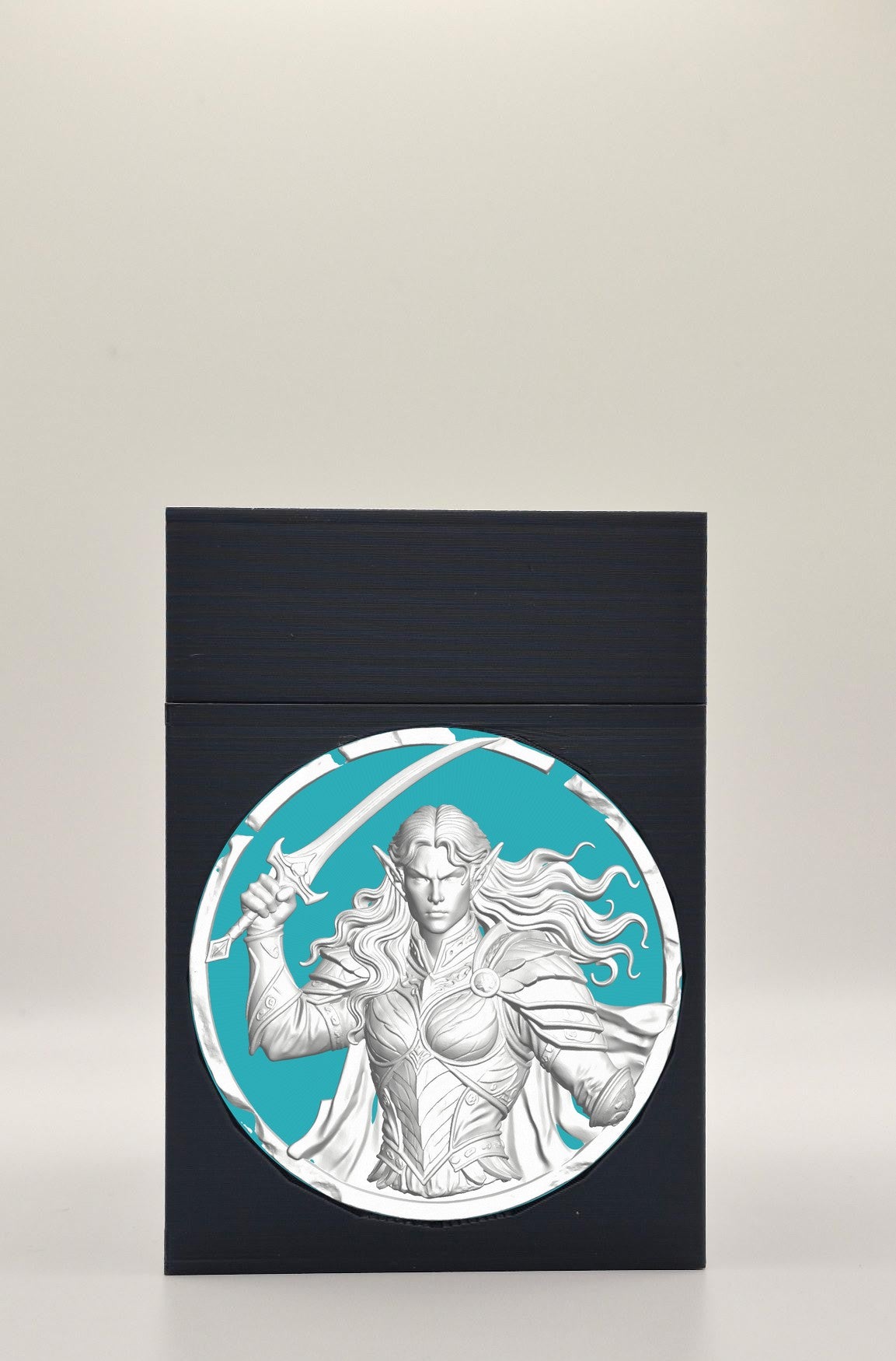 Elvish Warrior Card Box — Black
