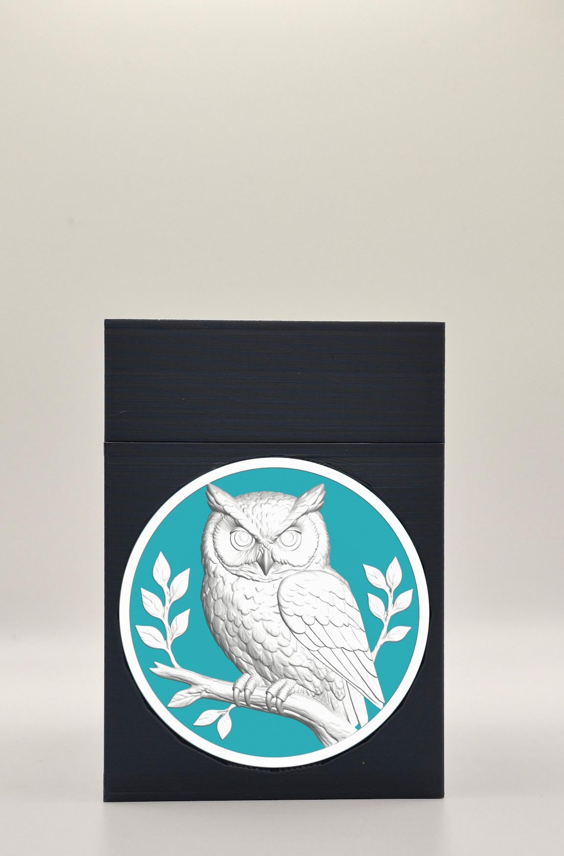 Owl Card Box — Black