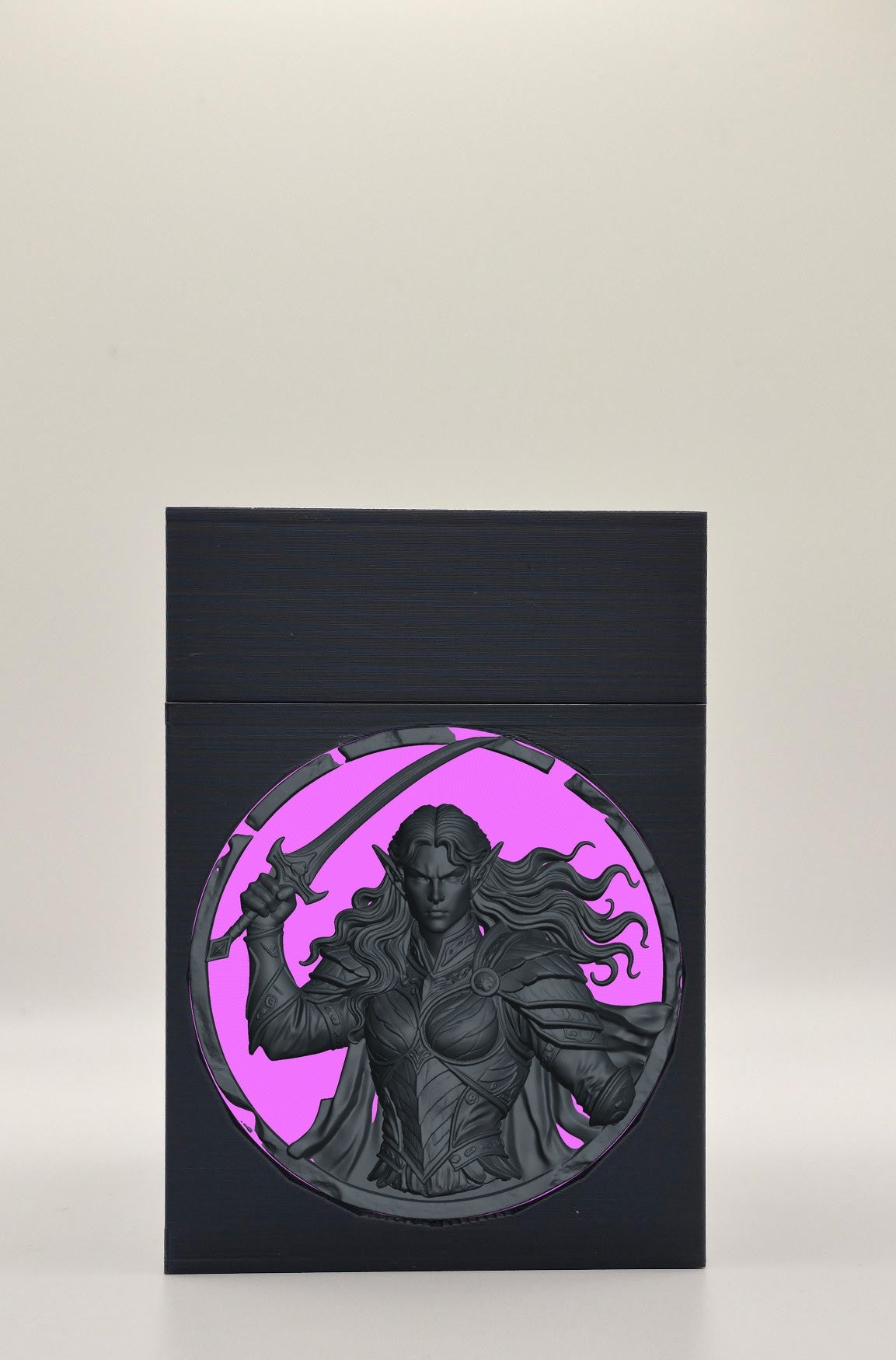 Elvish Warrior Card Box — Black