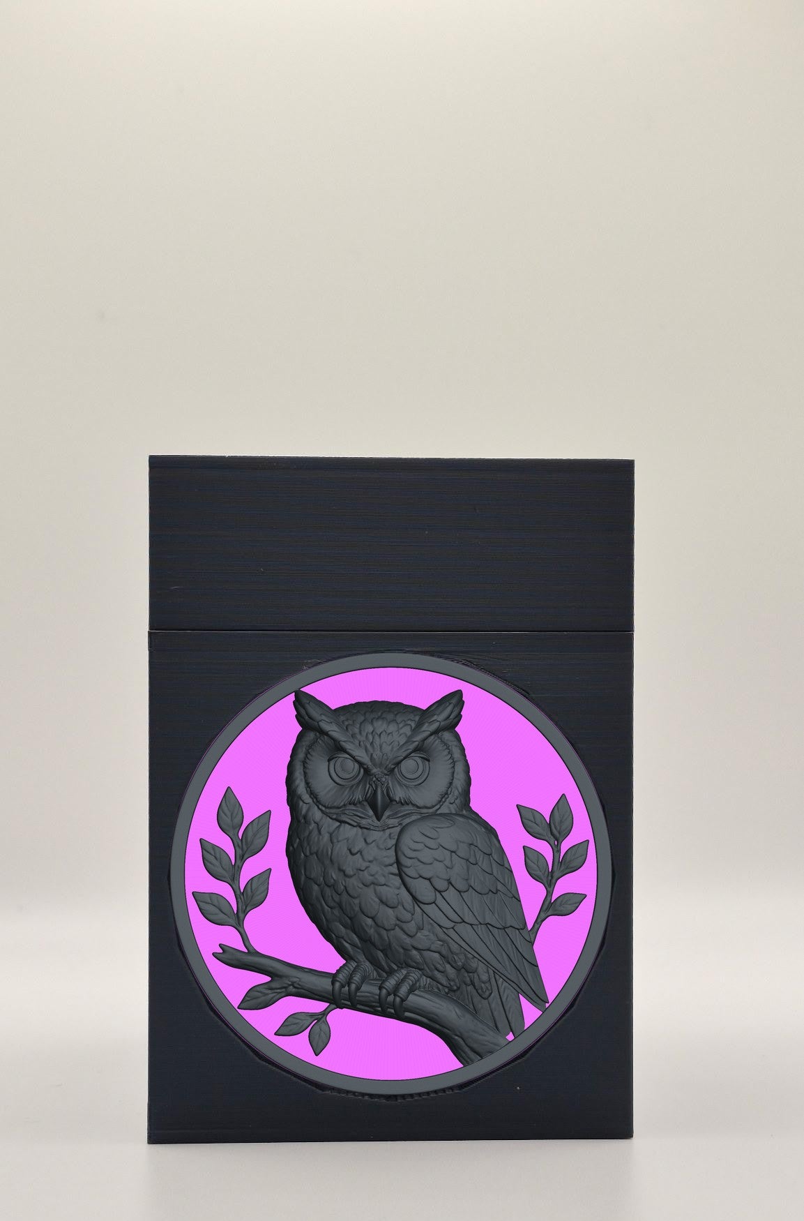 Owl Card Box — Black