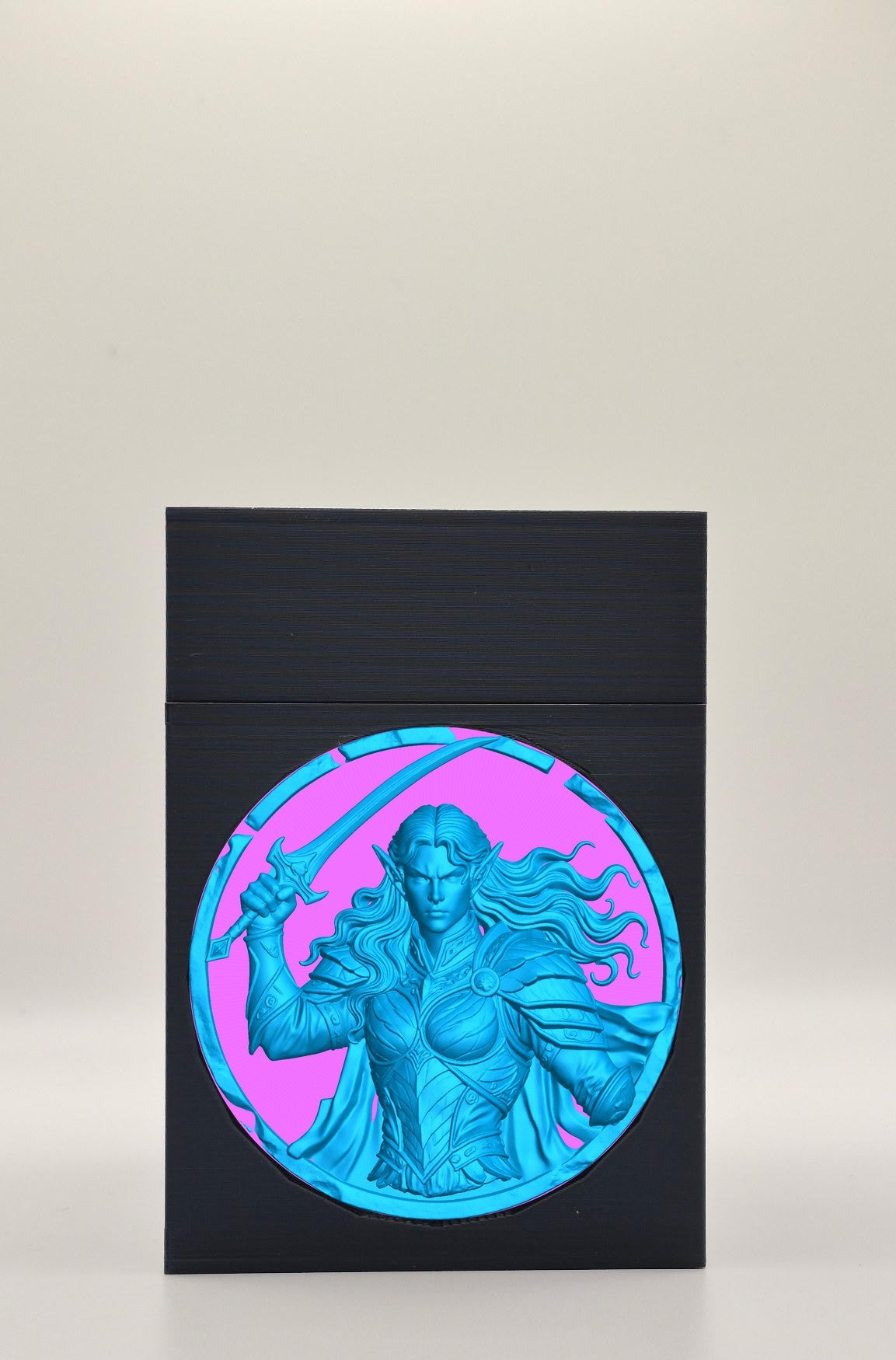 Elvish Warrior Card Box — Black