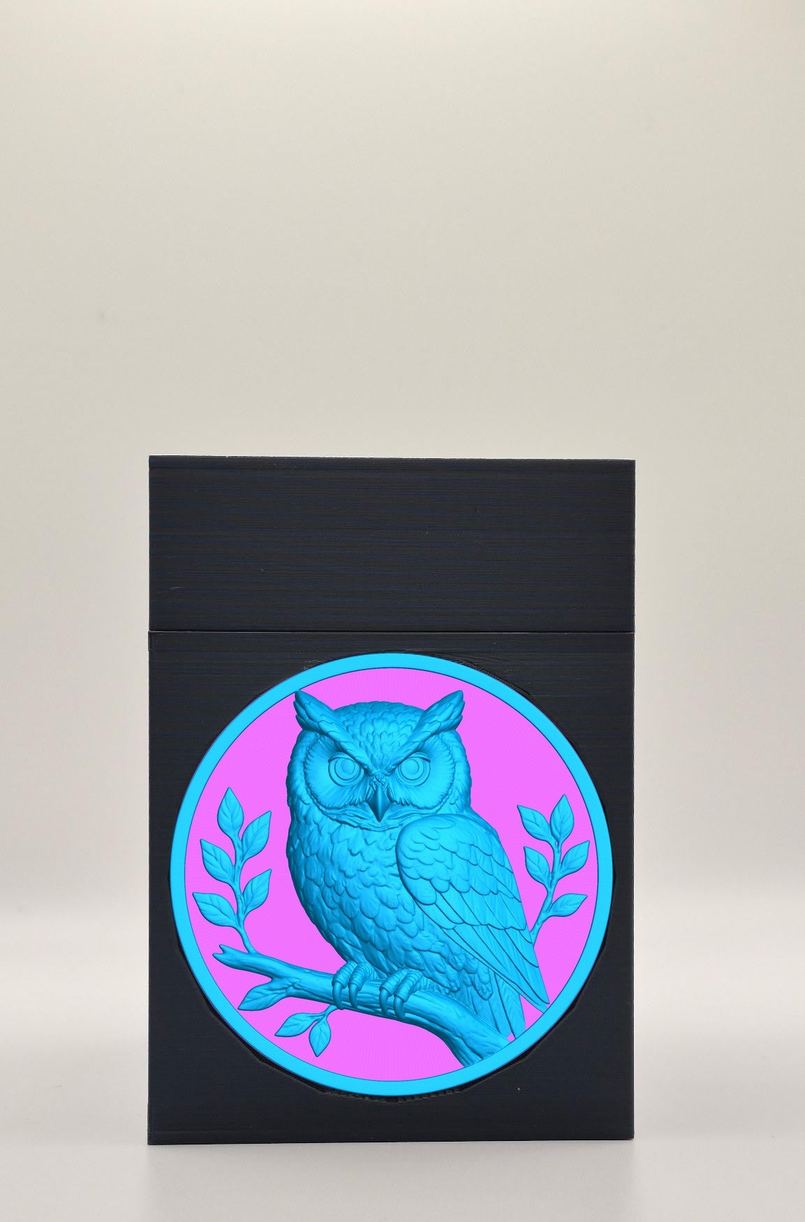 Owl Card Box — Black
