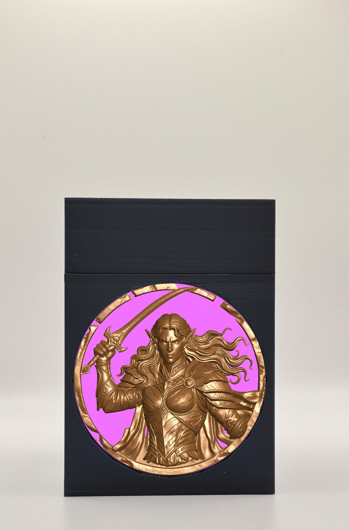 Elvish Warrior Card Box — Black