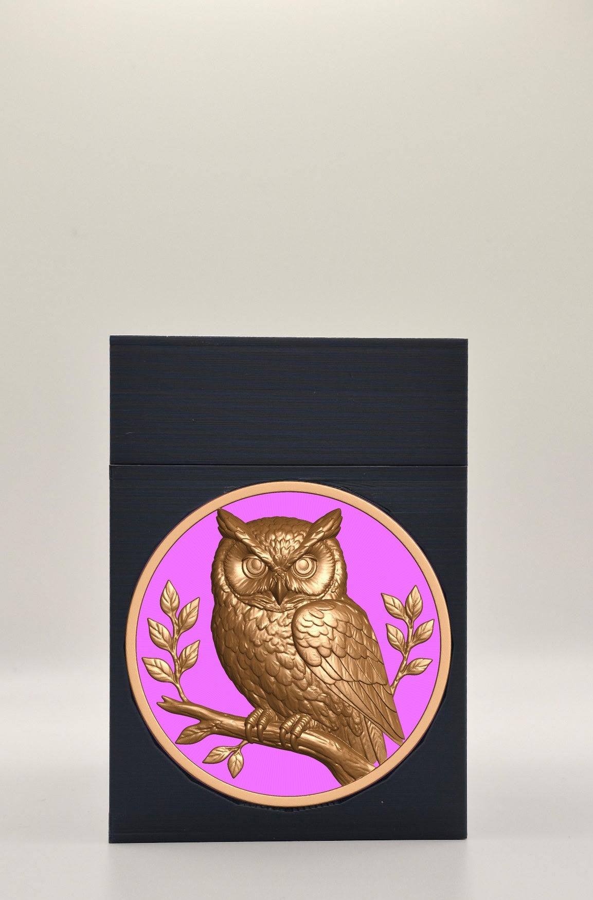 Owl Card Box — Black