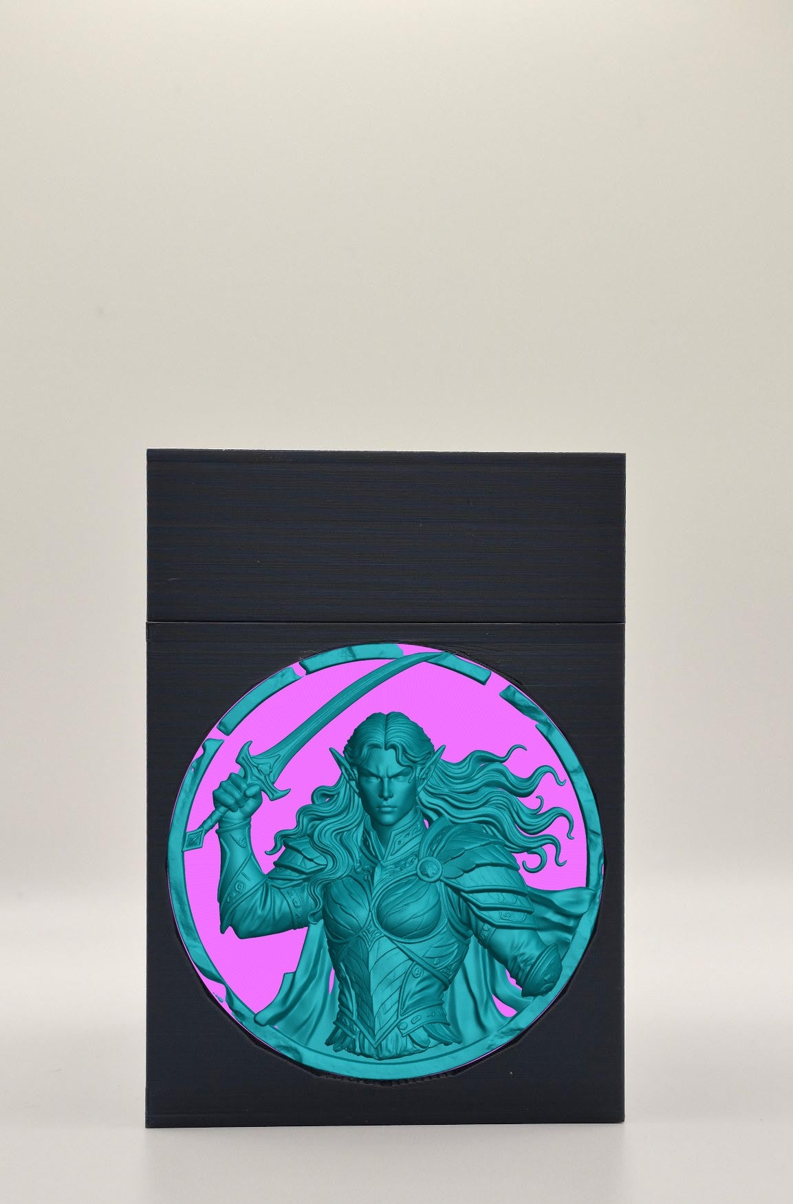 Elvish Warrior Card Box — Black