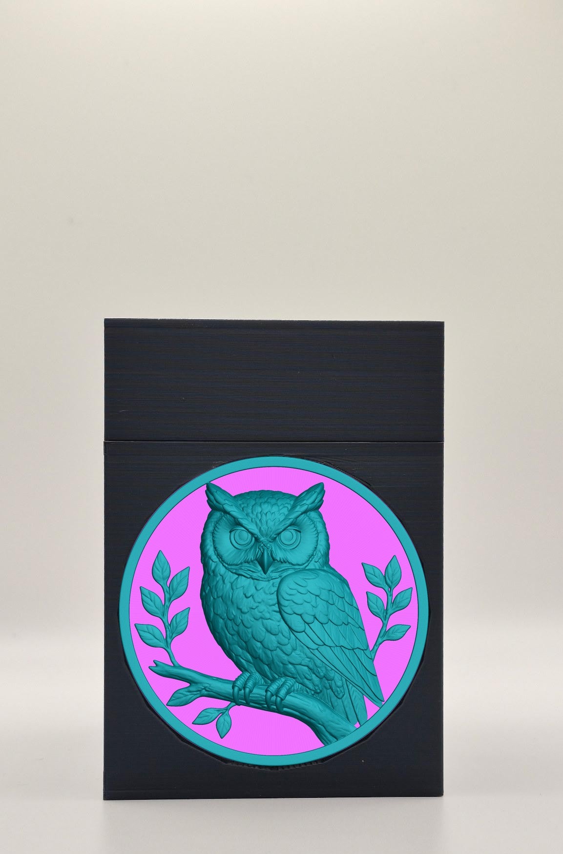Owl Card Box — Black