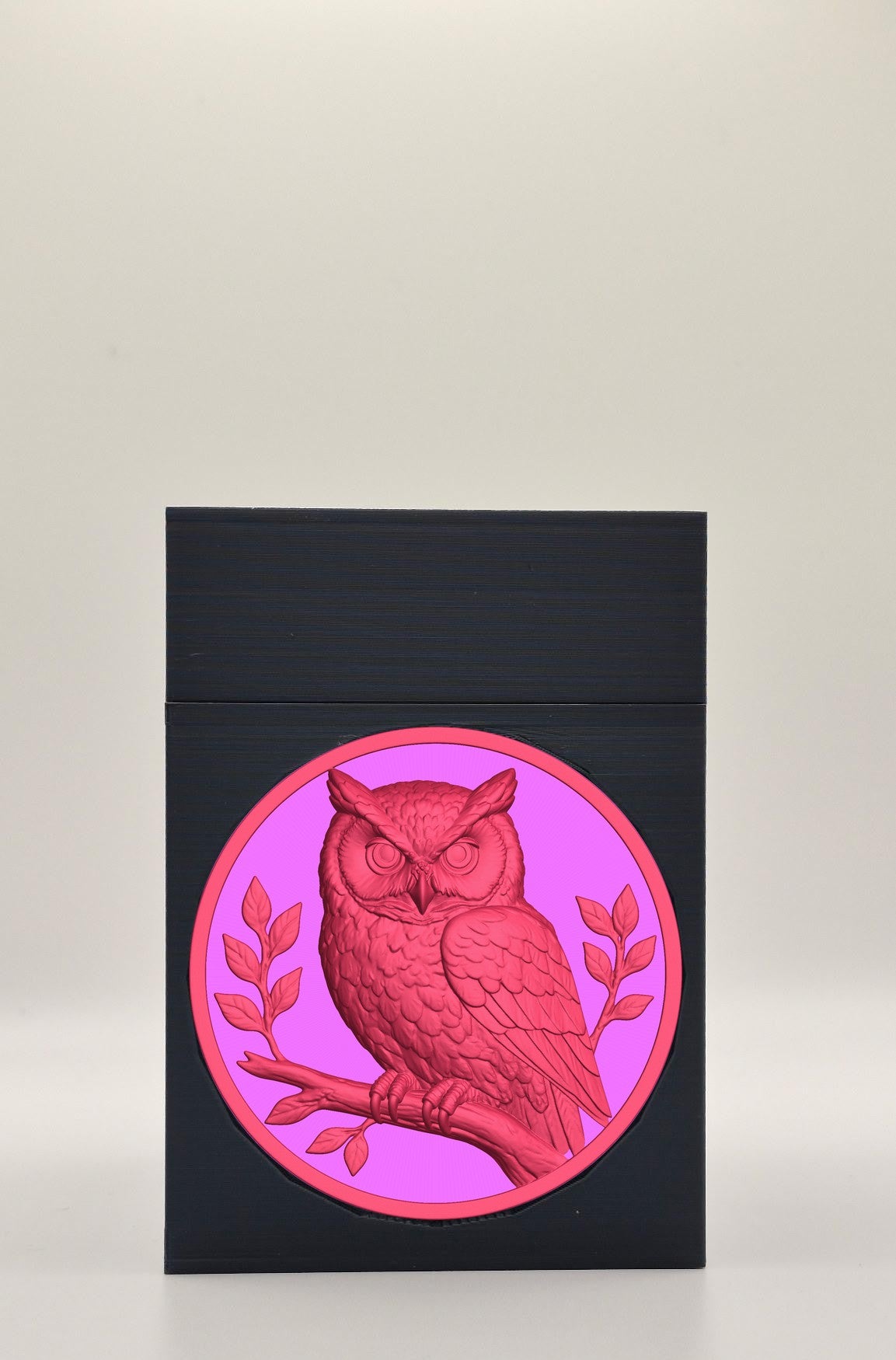 Owl Card Box — Black