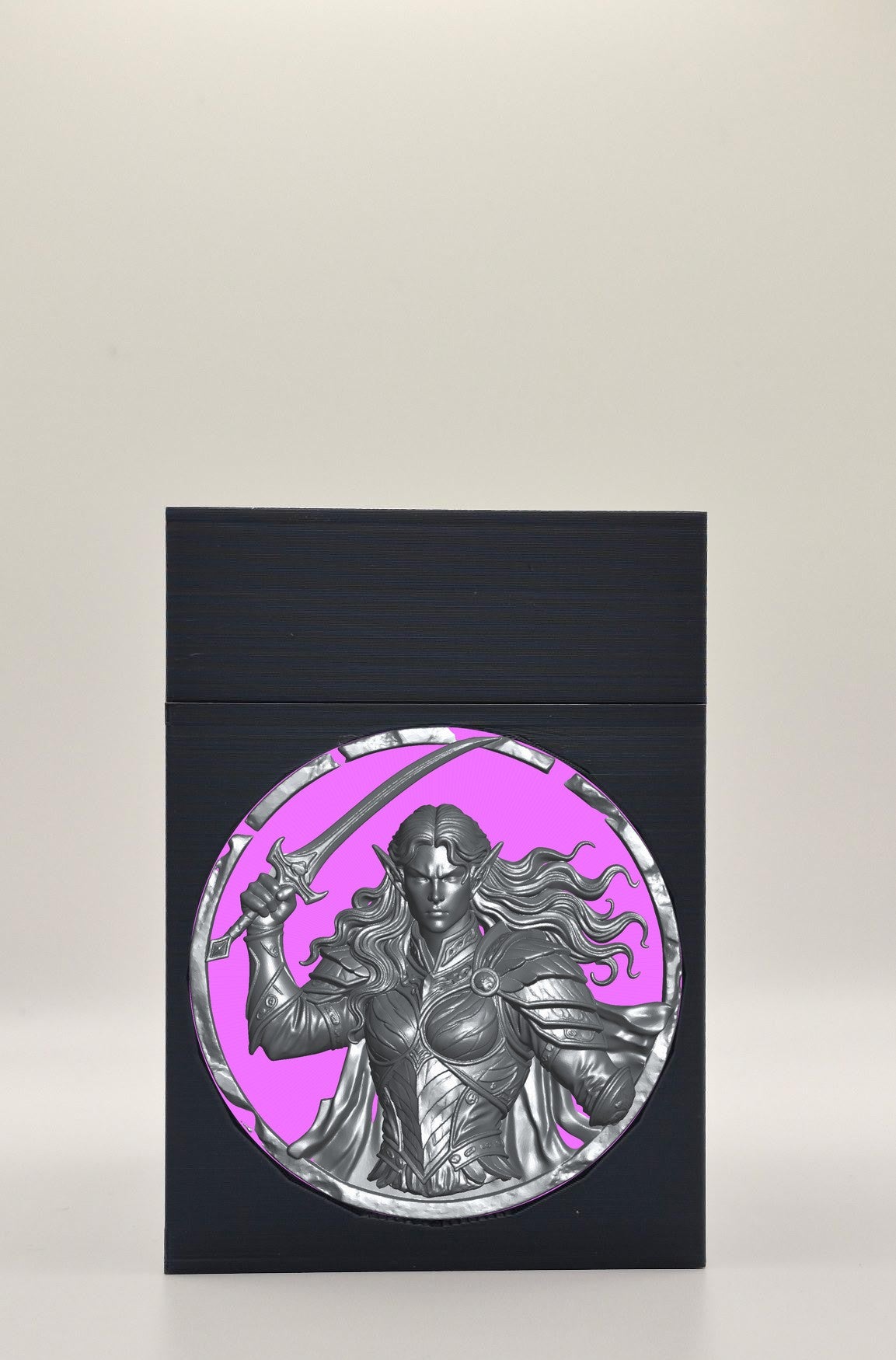 Elvish Warrior Card Box — Black