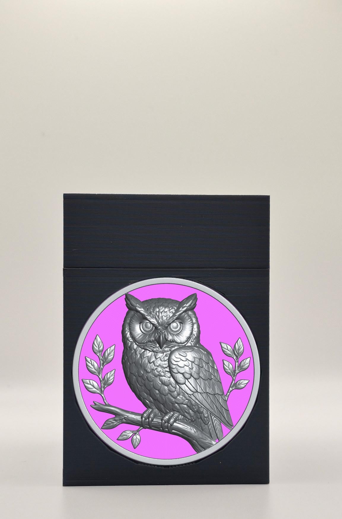 Owl Card Box — Black