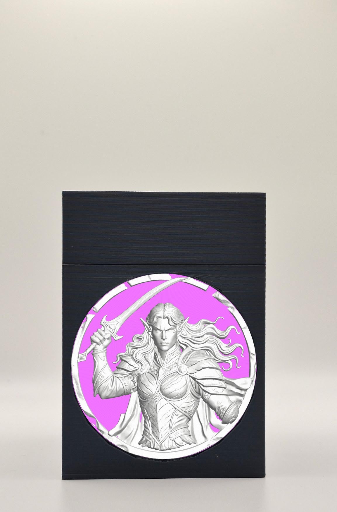 Elvish Warrior Card Box — Black