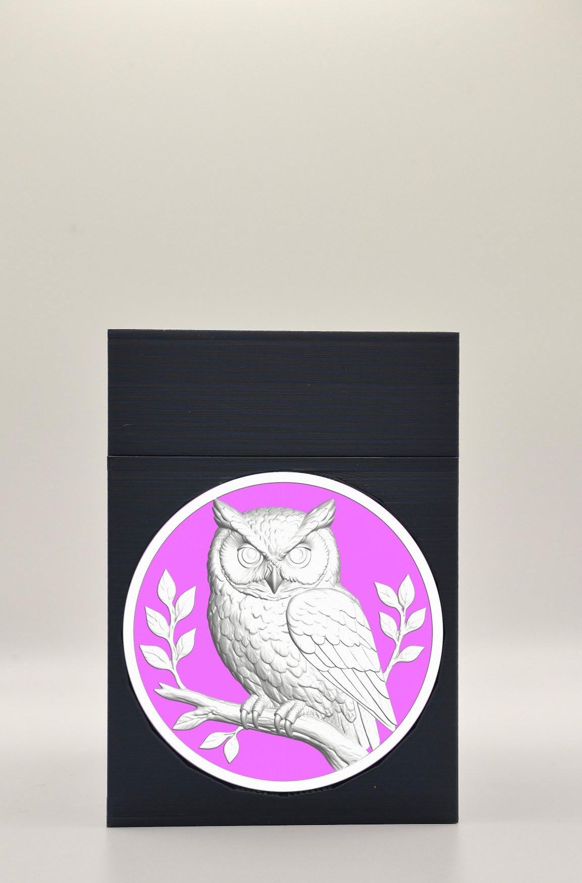 Owl Card Box — Black