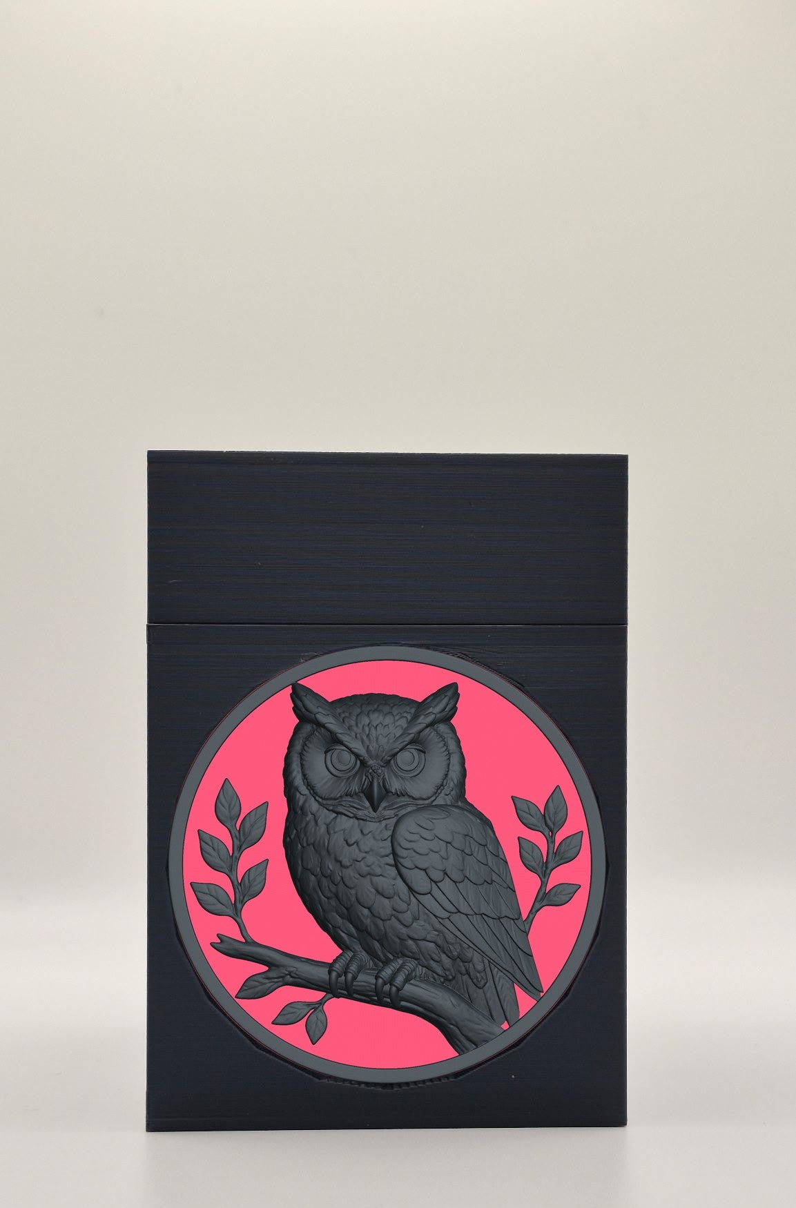 Owl Card Box — Black