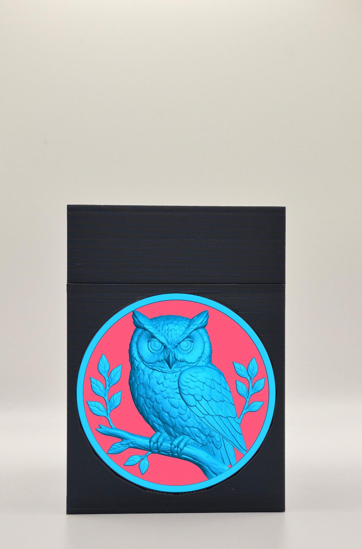 Owl Card Box — Black