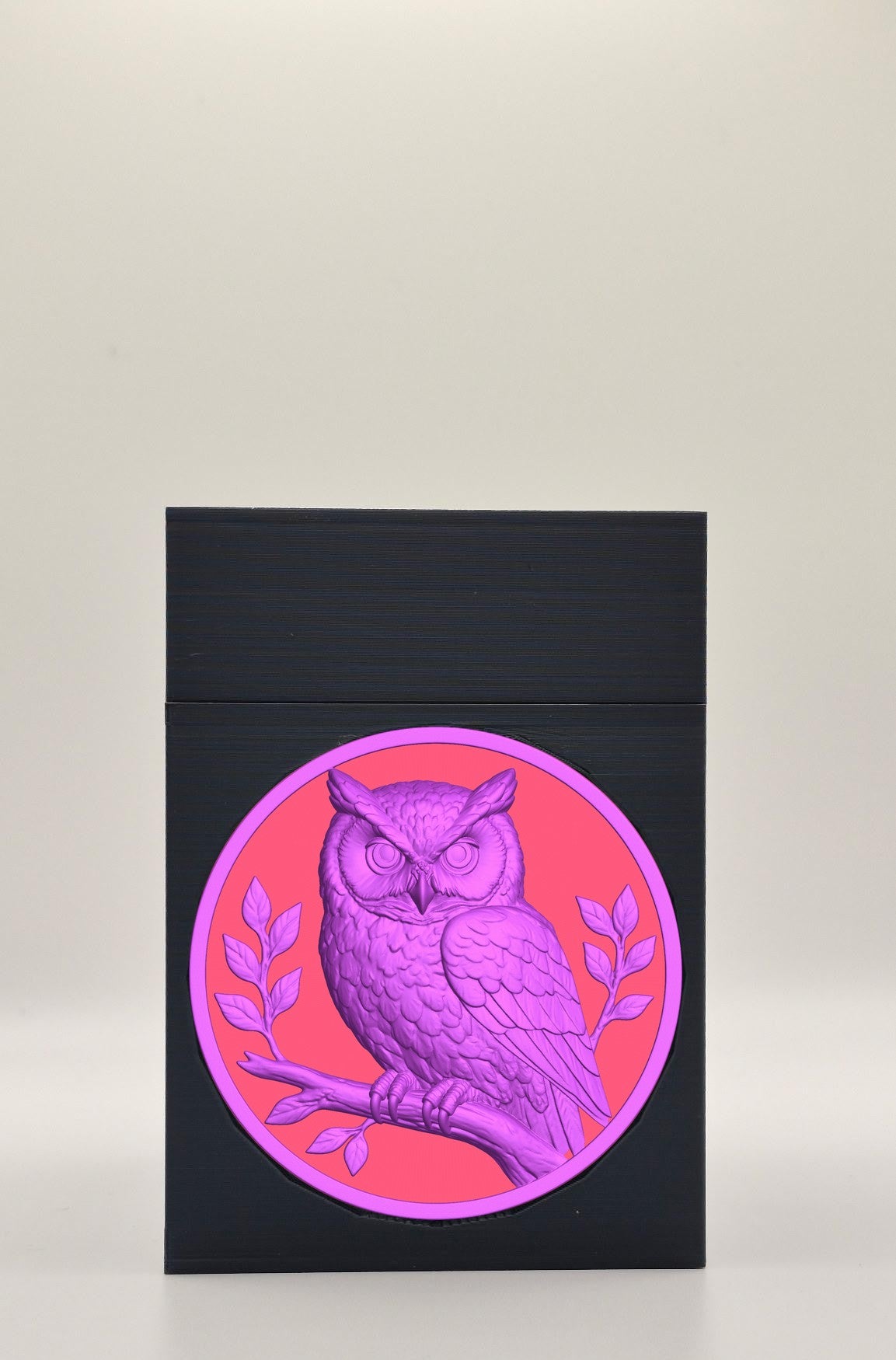 Owl Card Box — Black