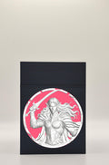 Elvish Warrior Card Box - Black Plain box with Red background and White medallion