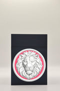 Lion Card Box - Black Plain box with Red background and White medallion