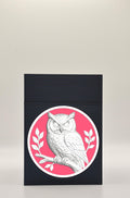 Owl Card Box - Black Plain box with Red background and White medallion