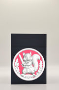 Squirrel Card Box - Black Plain box with Red background and White medallion