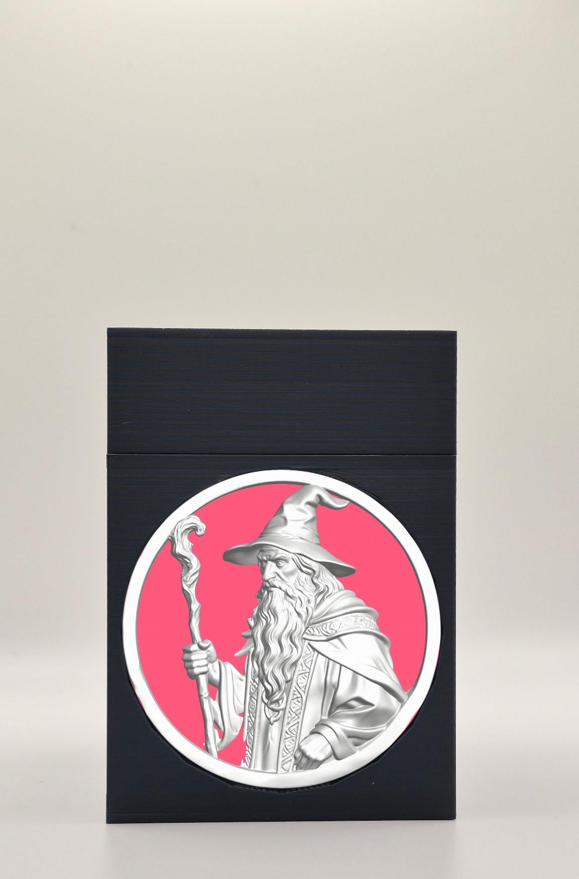 Wizard Card Box - Black Plain box with Red background and White medallion
