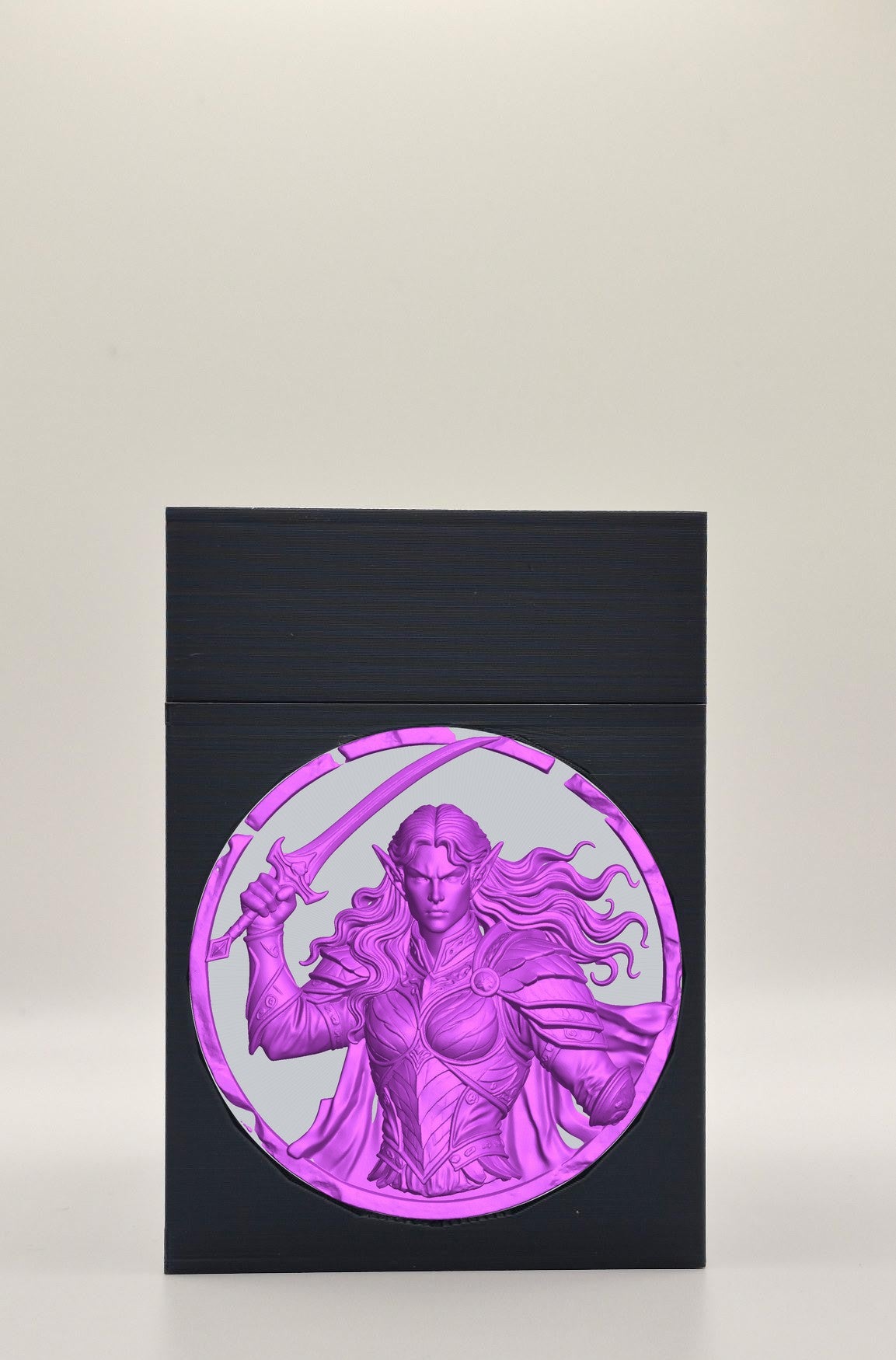 Elvish Warrior Card Box — Black