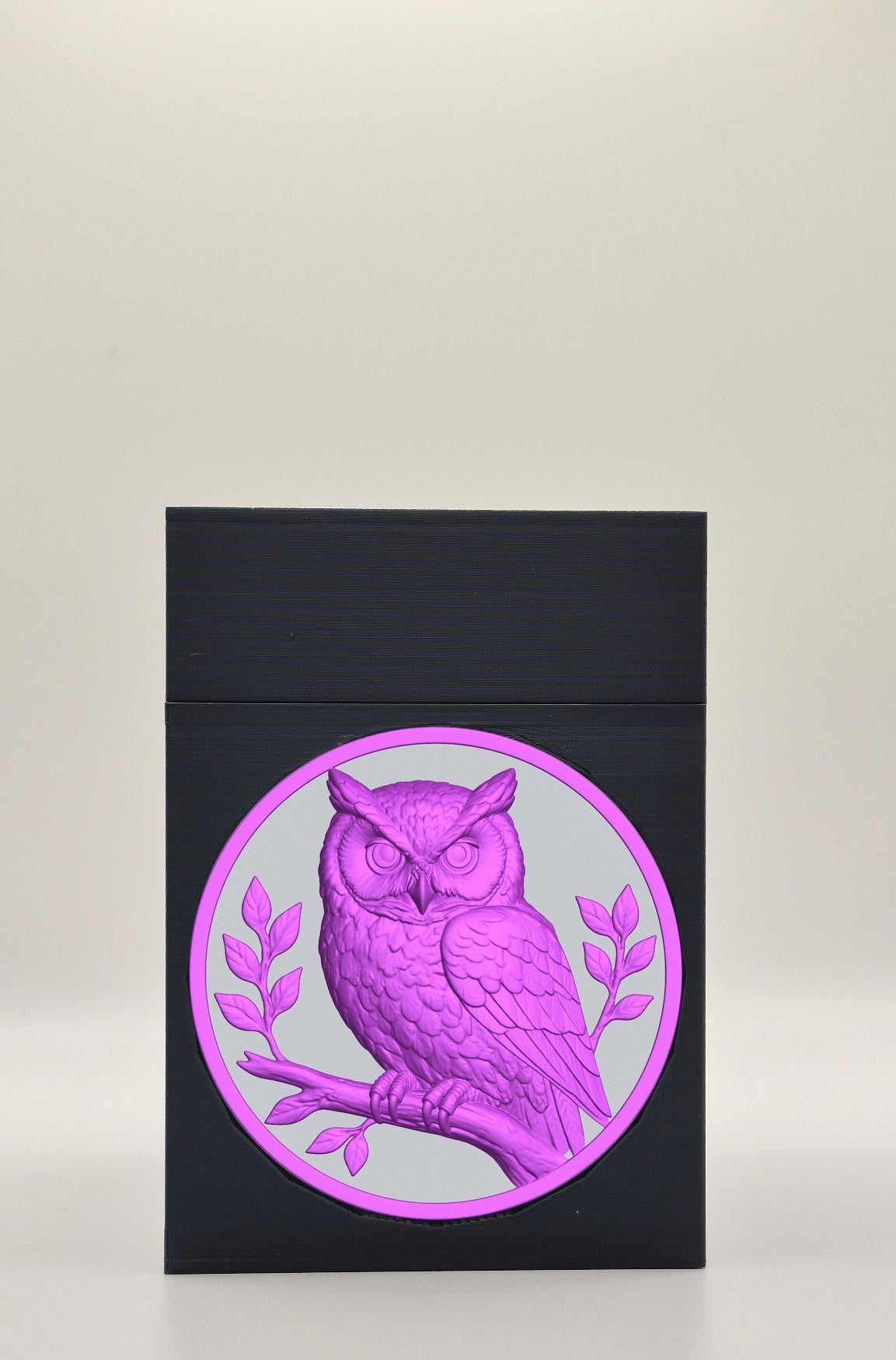 Owl Card Box — Black