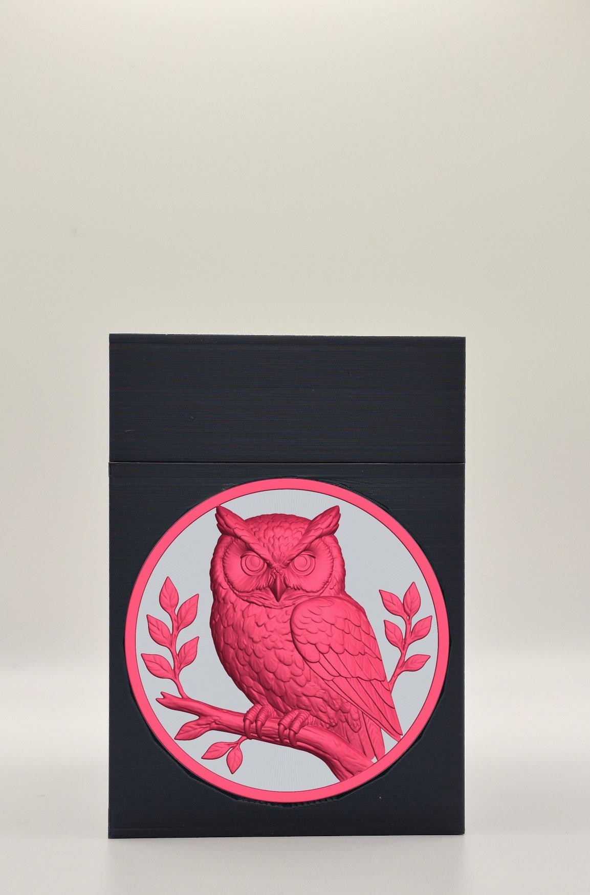 Owl Card Box — Black