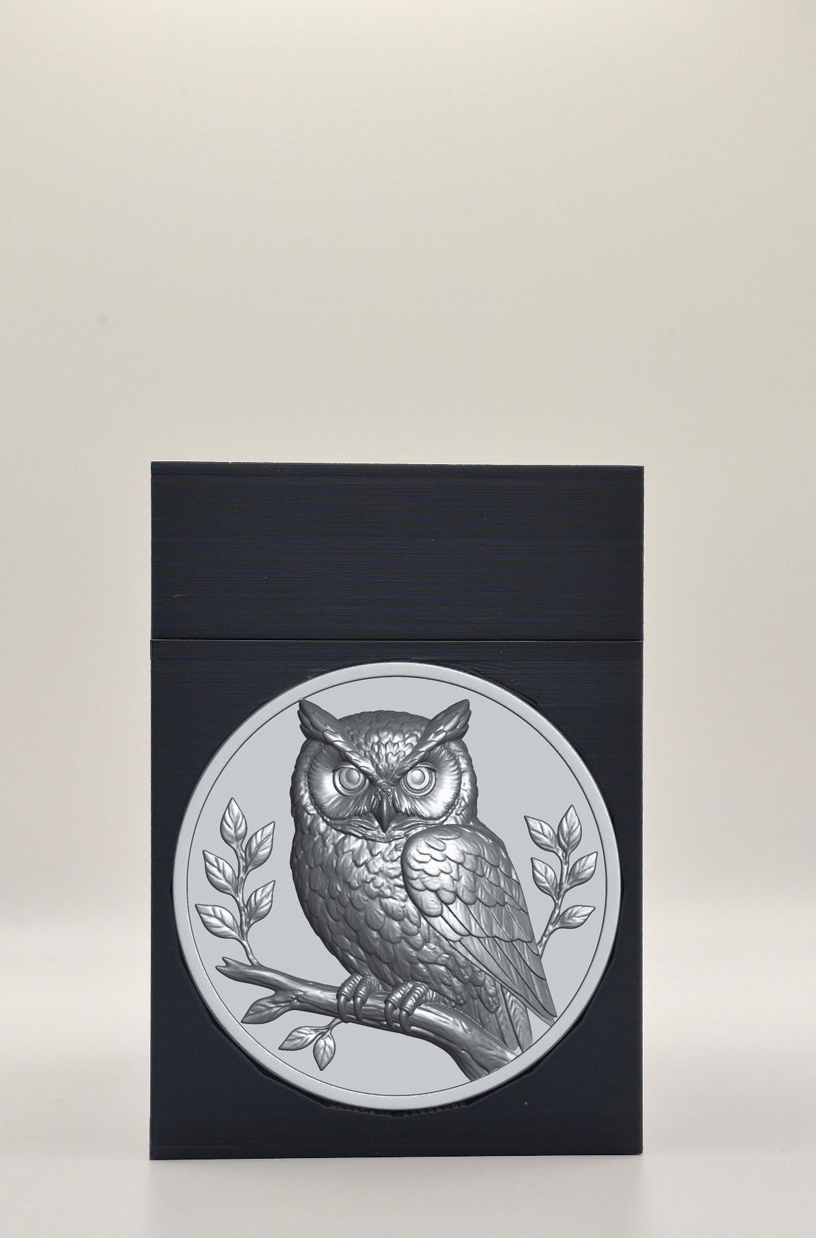 Owl Card Box — Black