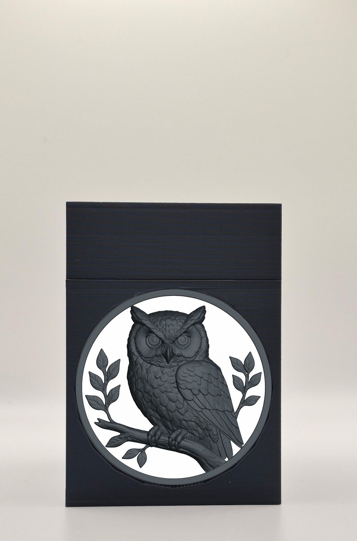 Owl Card Box — Black
