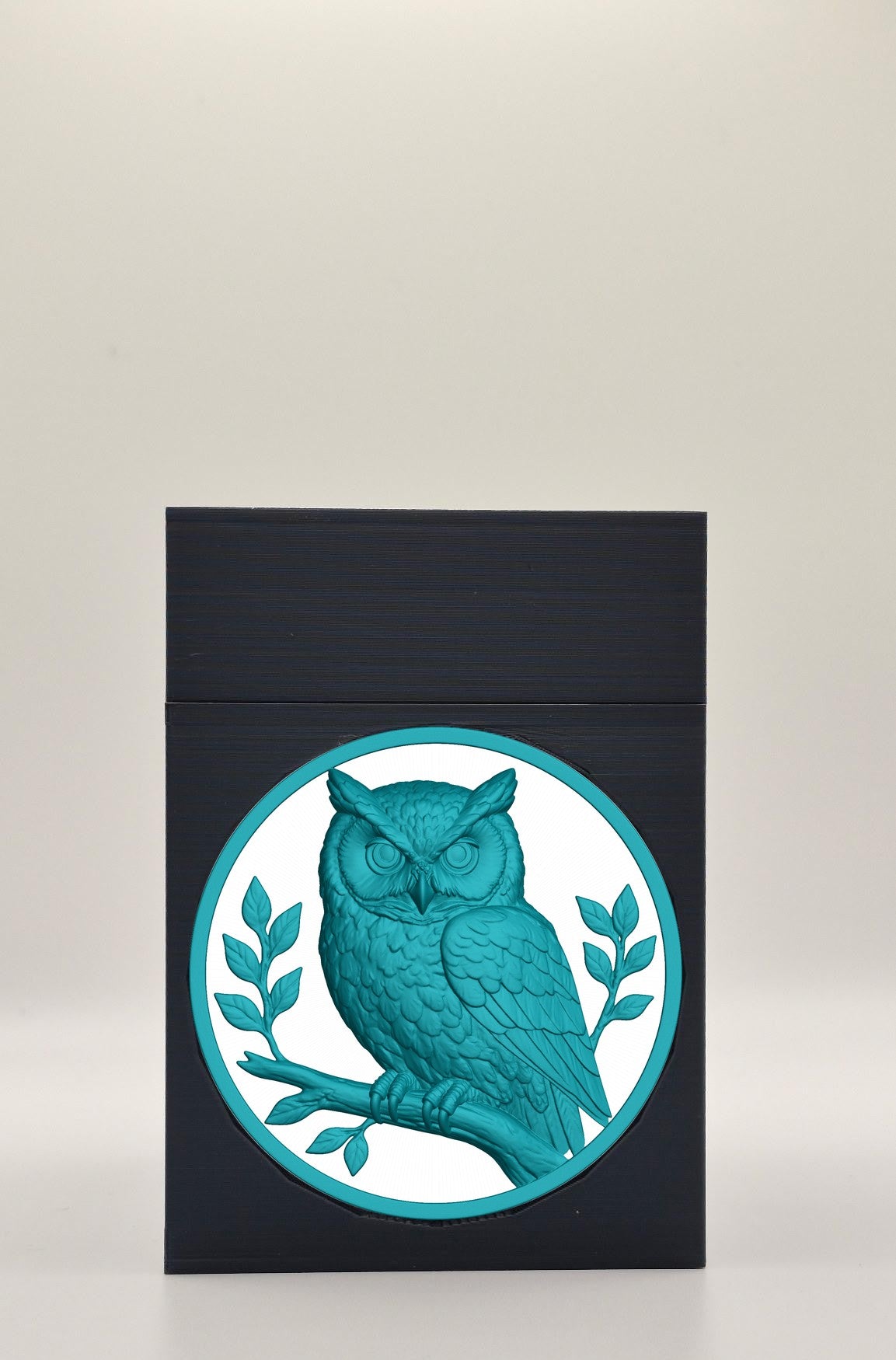 Owl Card Box — Black