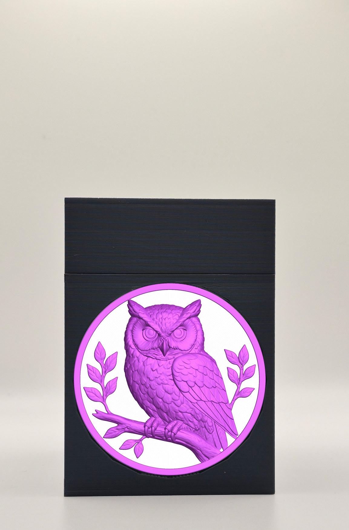 Owl Card Box — Black