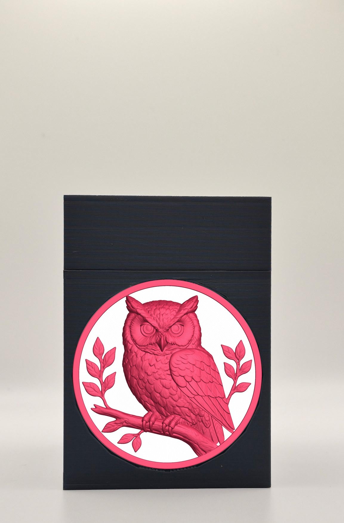 Owl Card Box — Black