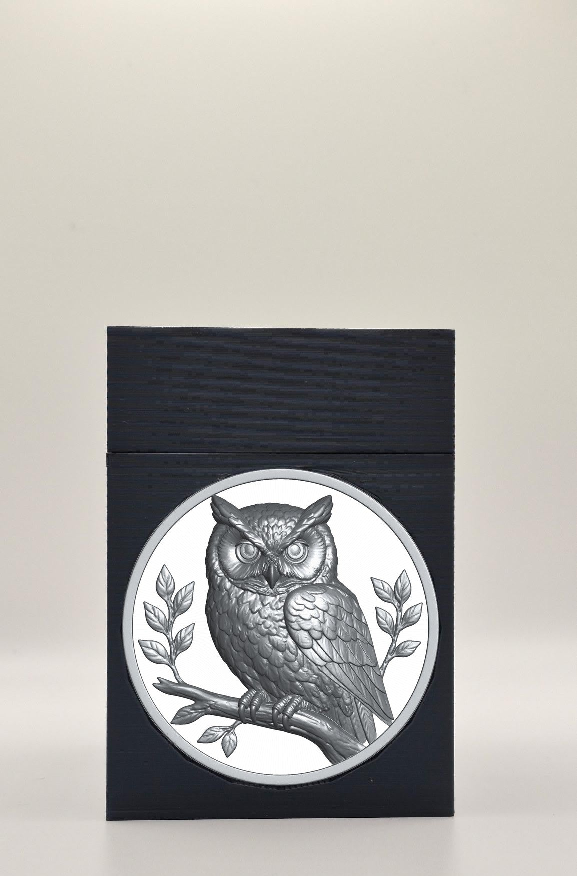 Owl Card Box — Black