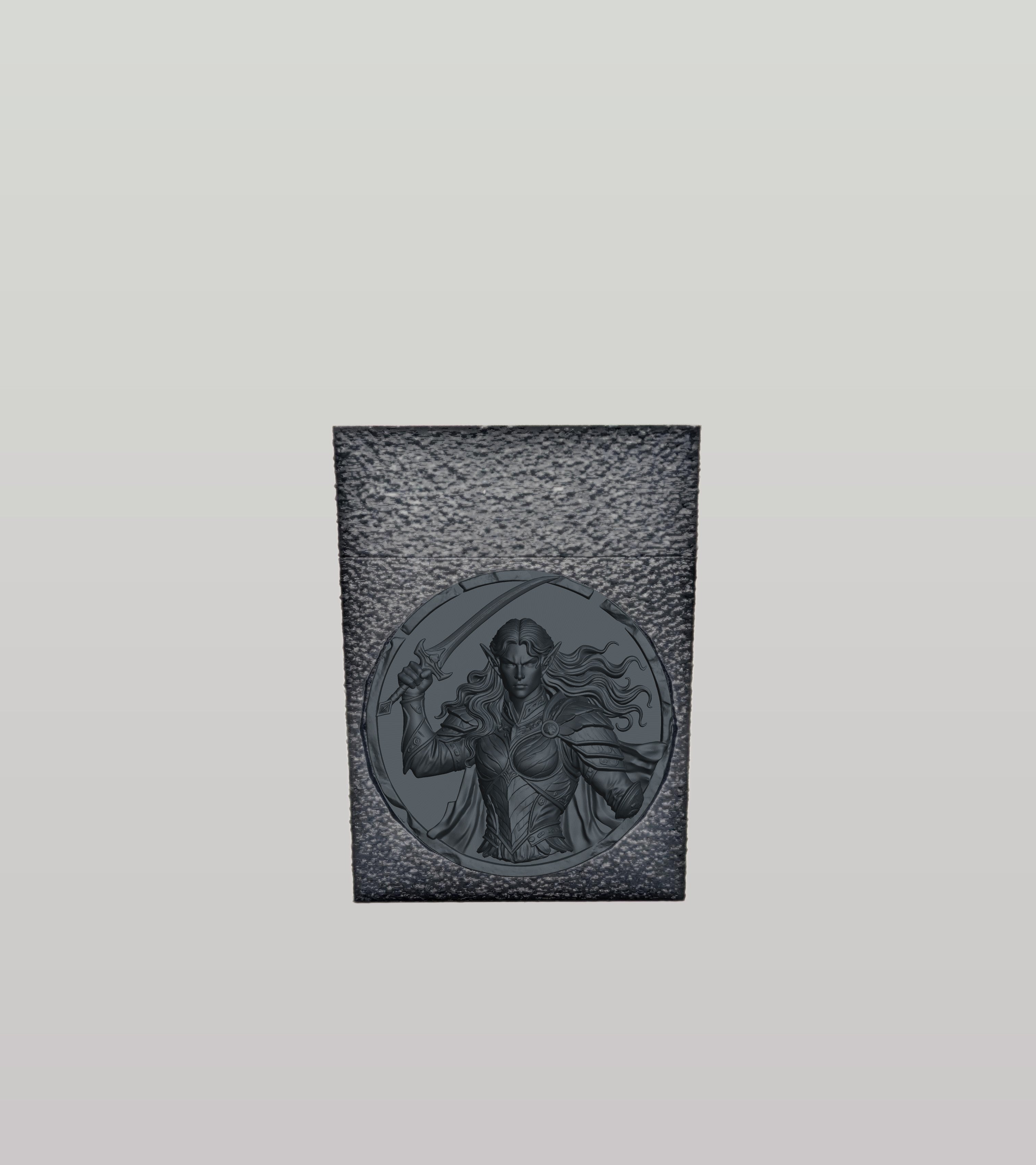 Elvish Warrior Card Box — Black