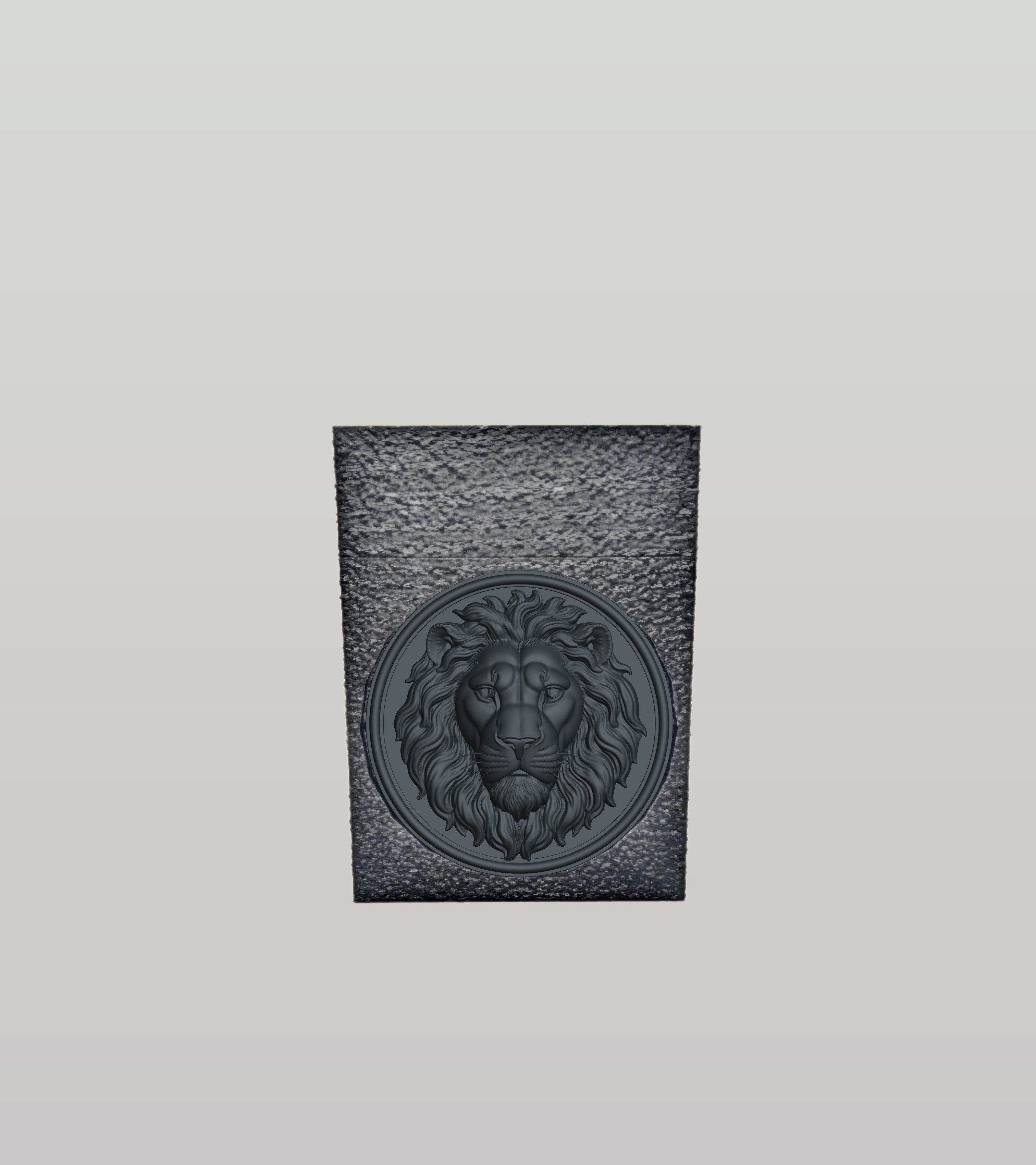 Lion Card Box — Black