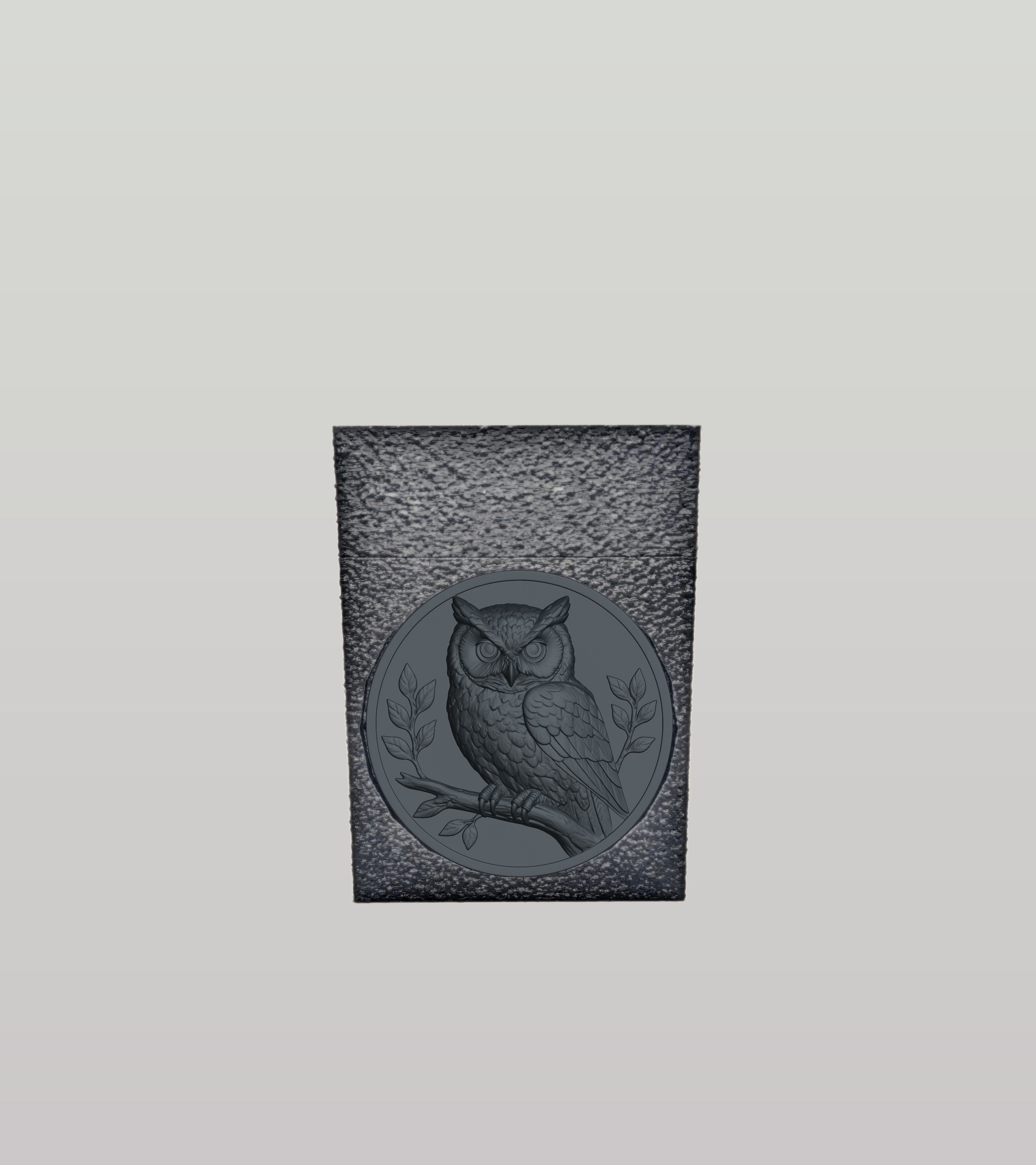 Owl Card Box — Black